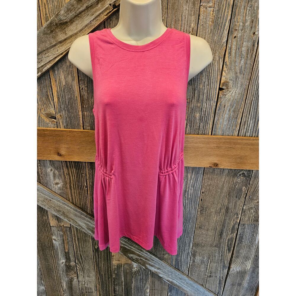NWOT Athleta size small S hot pink ruched side sleevless active tank yoga run